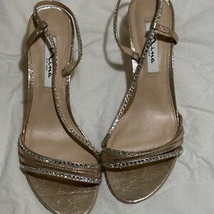 Nina Gold Strappy Heels